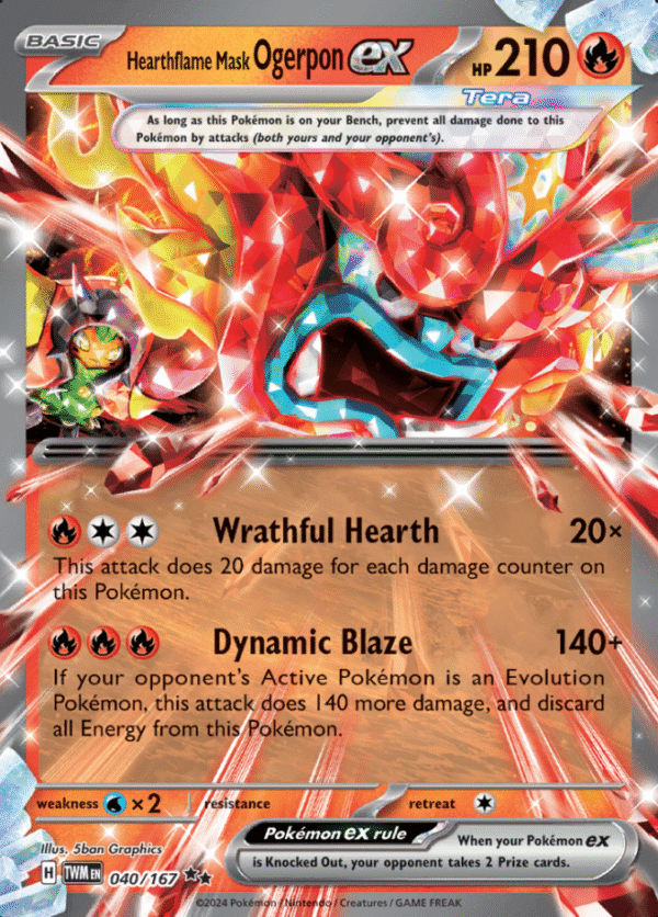 Hearthflame Mask Ogerpon ex (TWM 040)