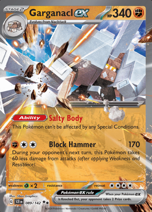 Pokemon Garganacl ex SCR 089