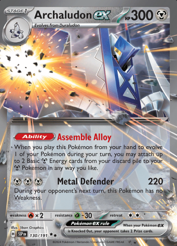 Pokemon Archaludon ex SSP 130