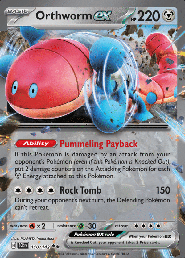 Karta Pokemon Orthworm ex SCR 110