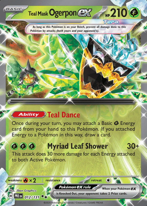 Pokemon Teal Mask Ogerpon ex PRE 012