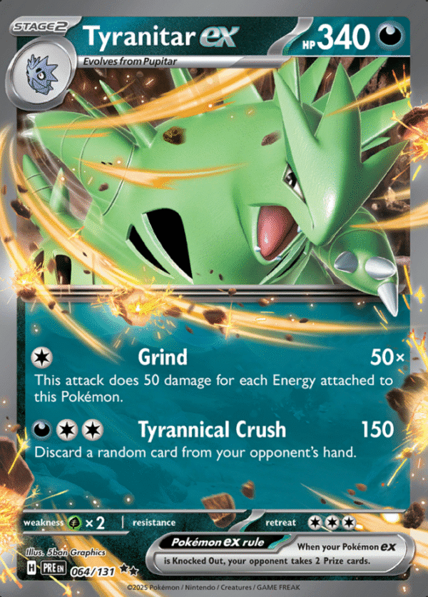 Pokemon Tyranitar ex PRE 064