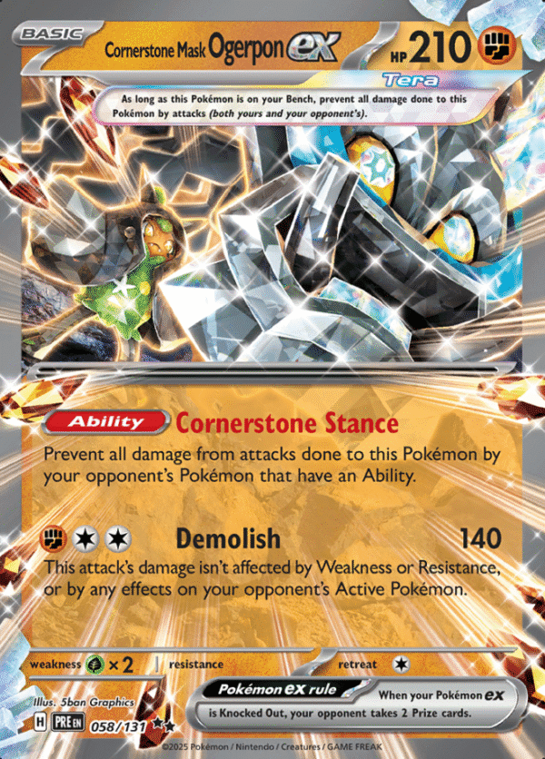 Pokemon Cornerstone Mask Ogerpon ex PRE 058
