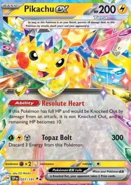 Oryginalna Karta Pokemon Pikachu ex SSP 057