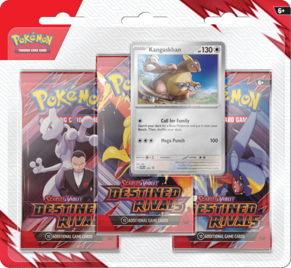 Pokémon TCG: Destined Rivals - 3-Pack Blister - Kangaskhan