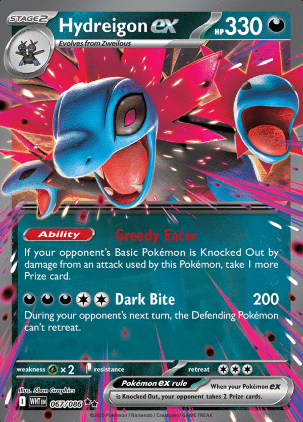 Oryginalna Karta Pokemon Hydreigon ex WHT 067