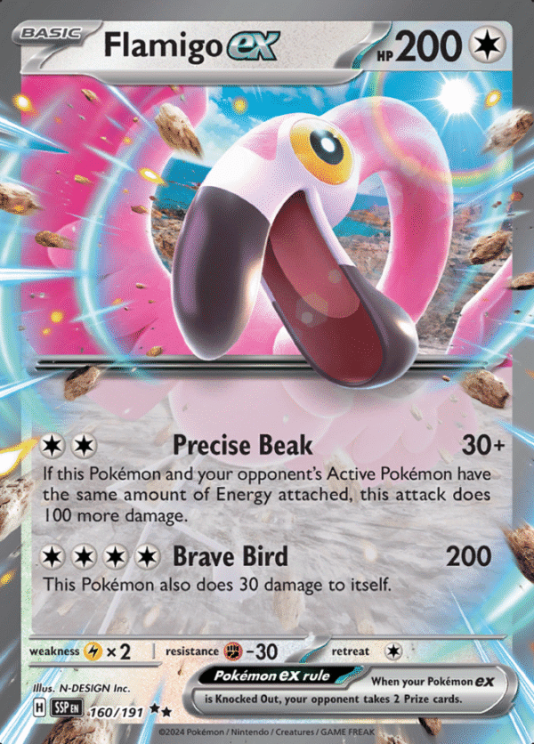 Karta Pokemon Flamigo ex SSP 160