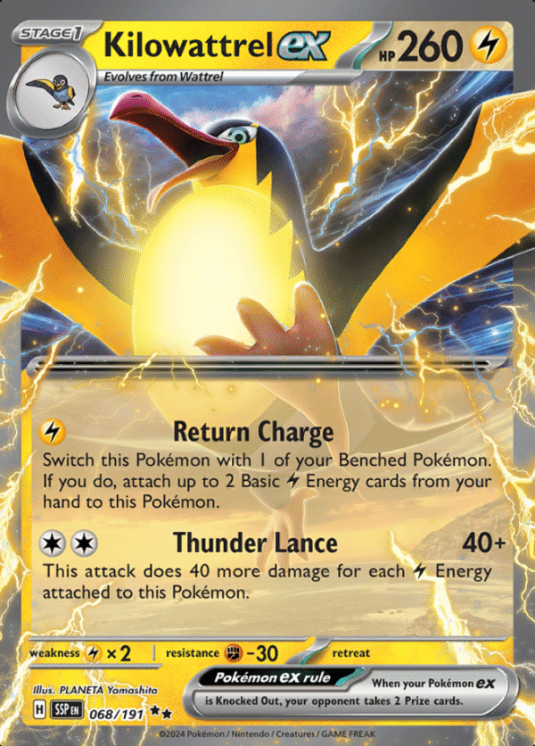 Pokemon Kilowattrel ex SSP 068