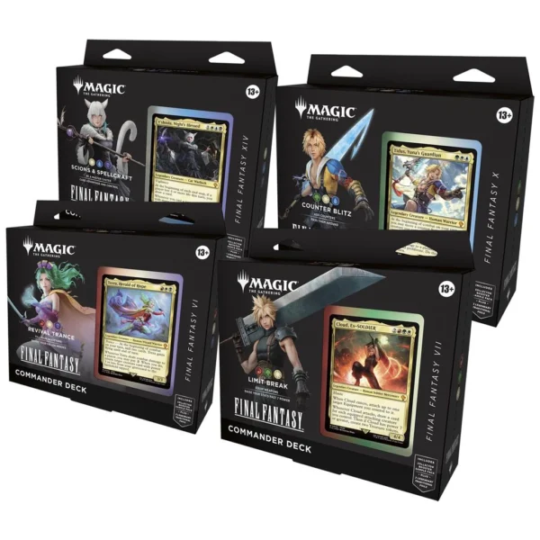 Magic the Gathering: Final Fantasy Commander Deck Display (4 Decks)