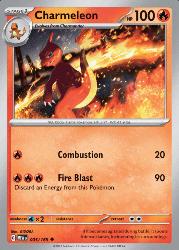 Charmeleon (MEW 005) Reverse