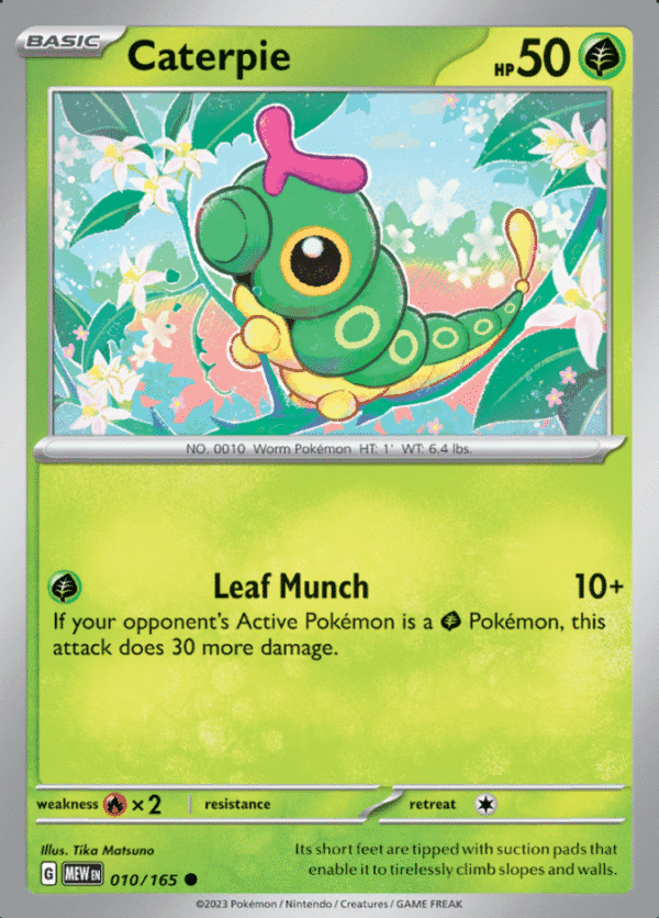 Caterpie MEW 010 Reverse
