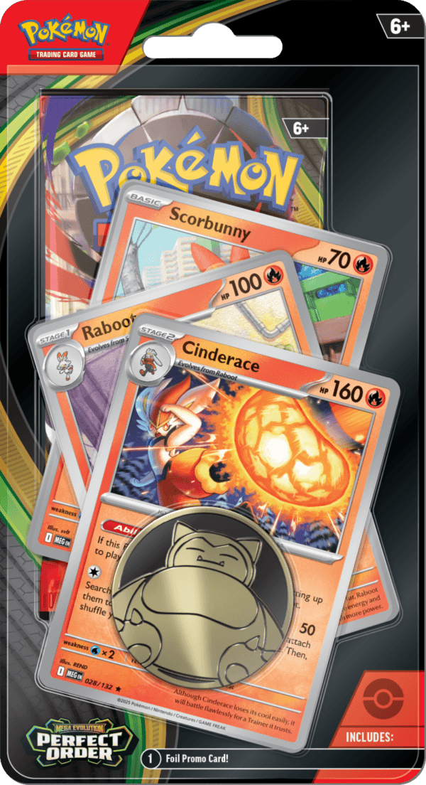 Pokémon TCG: ME 03- Perfect Order - Premium Checklane Blister - Cinderace