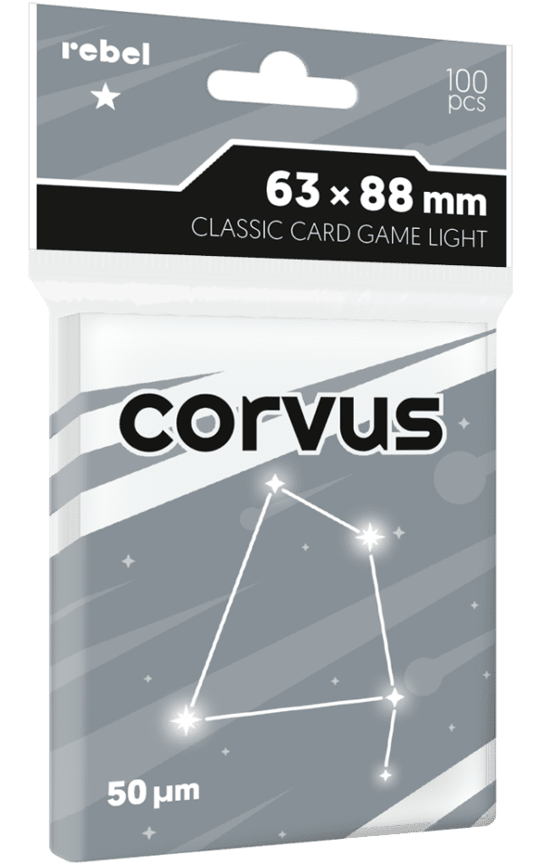 Koszulki na karty Rebel (63x88 mm) Corvus Light 100 sztuk