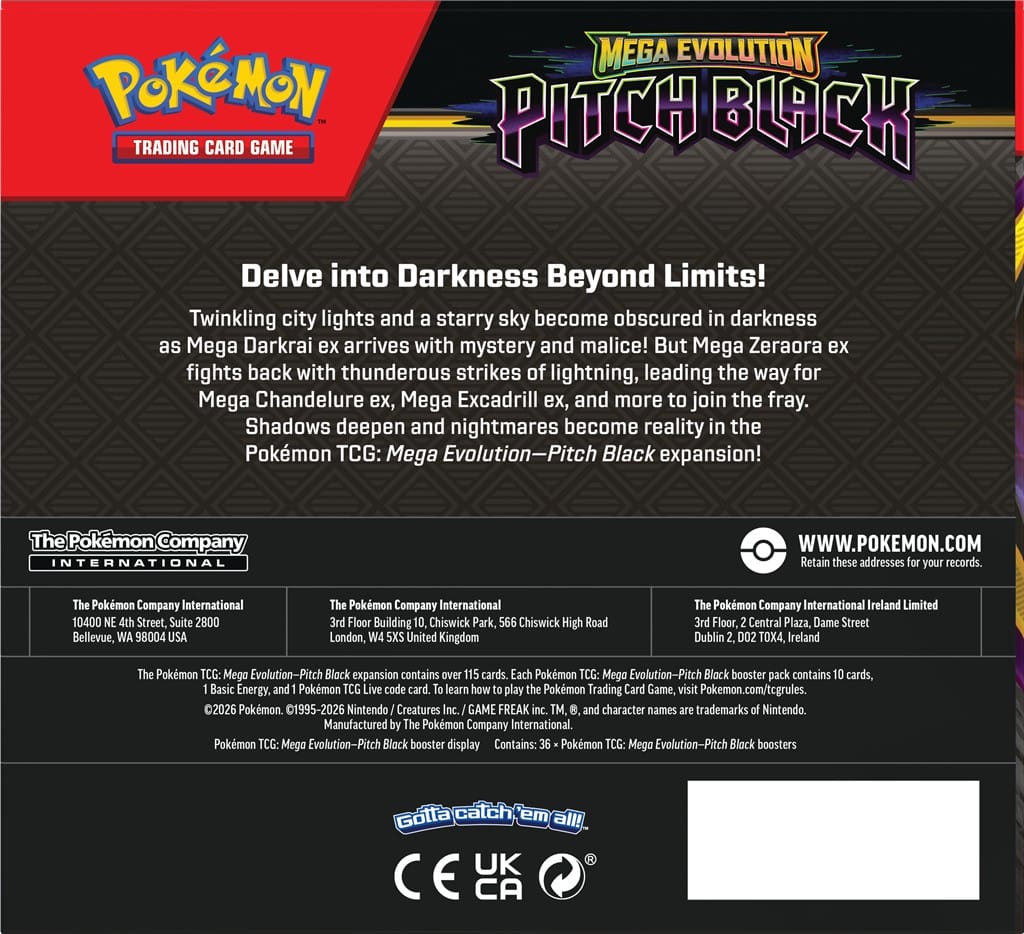 Pokemon TCG: ME 05 – Mega Evolution - Pitch Black - Booster Display (36)