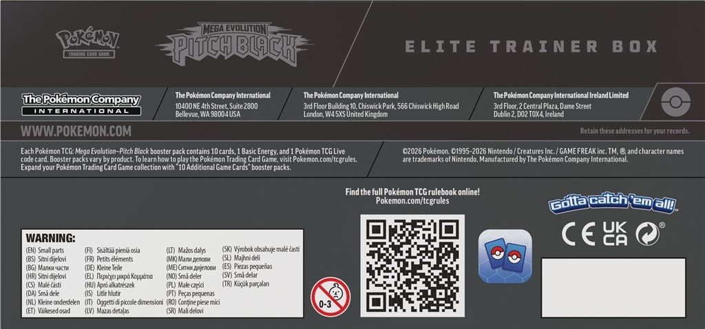 Pokemon TCG: ME 05 – Pitch Black - Elite Trainer Box