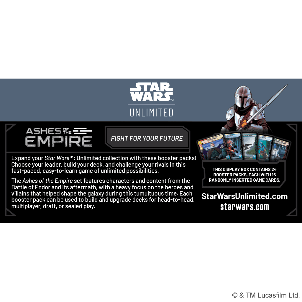 Star Wars: Unlimited Card Game - Ashes of the Empire - Booster Display (24)